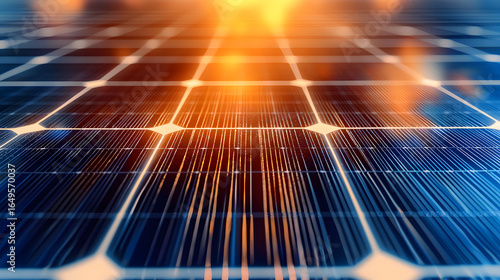 Innovative solar panel with brilliant sunlight streaming through it for harnessing renewable energy
