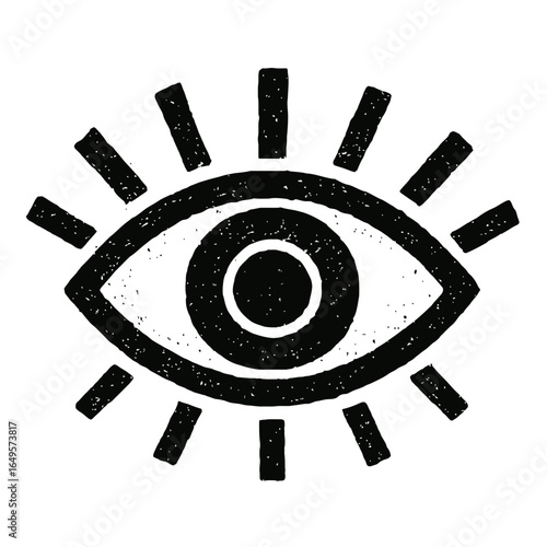 Grungy Vector Illustration of an All-Seeing Eye