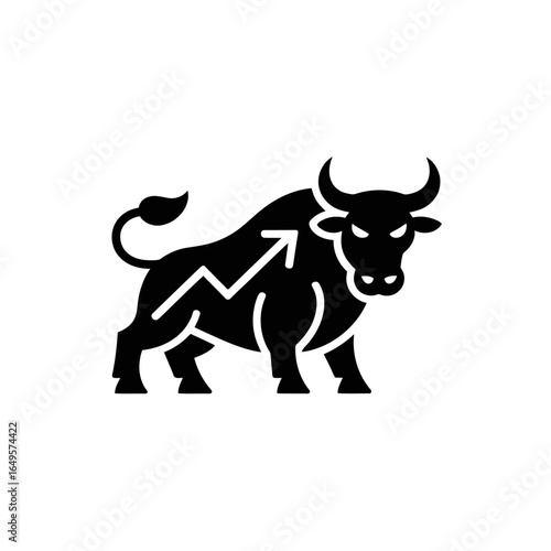 Bull Market Symbolizing Financial Growth A Powerful Icon of Prosperity and Ascending Markets