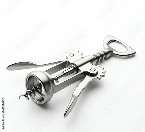corkscrew on white background