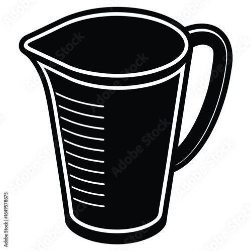 Simple measuring jug illustration on a white background