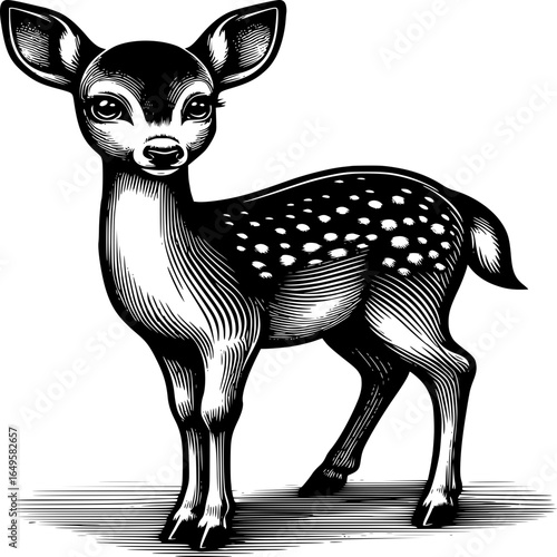 Joyful Deer Standing Gracefully