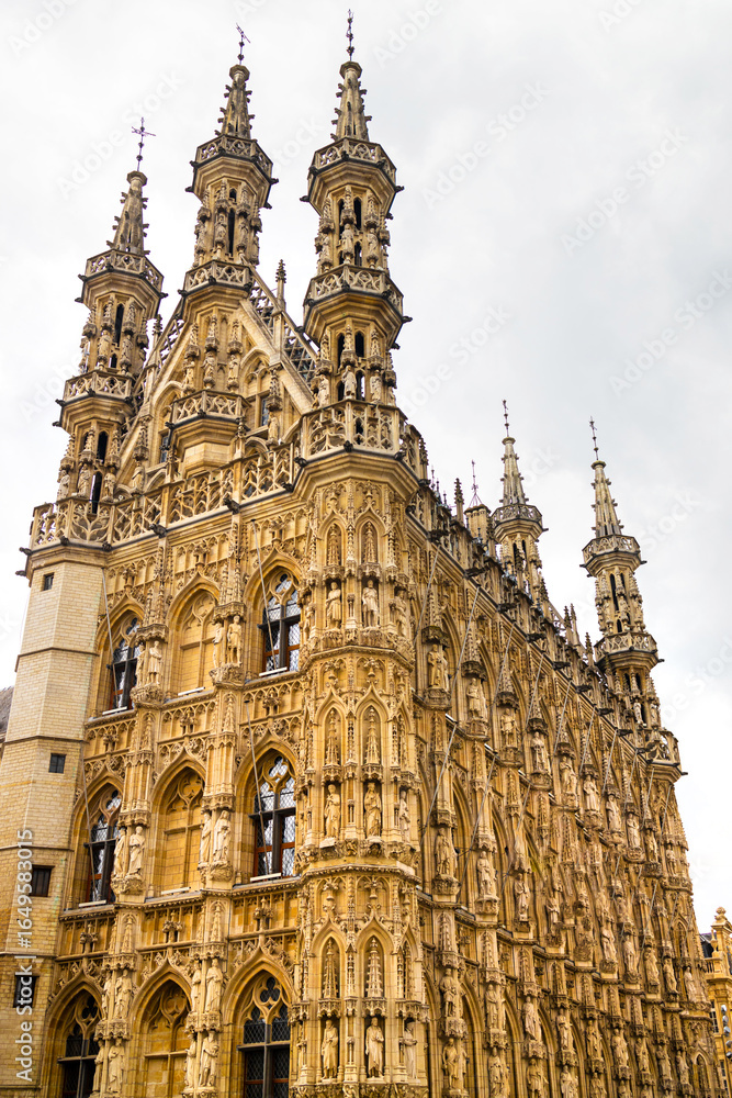 Fototapeta premium historic leuven town hall in belgium