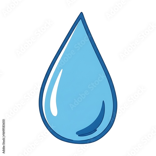 Simple illustration of a water droplet.