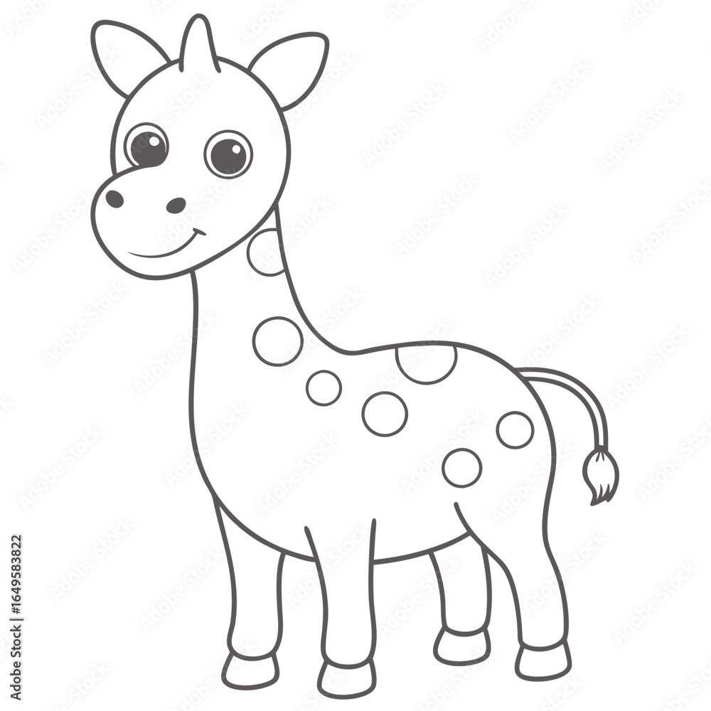 Fototapeta premium giraffe outline for kids 