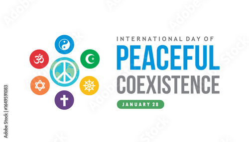 international day of peaceful coexistence vector concept design