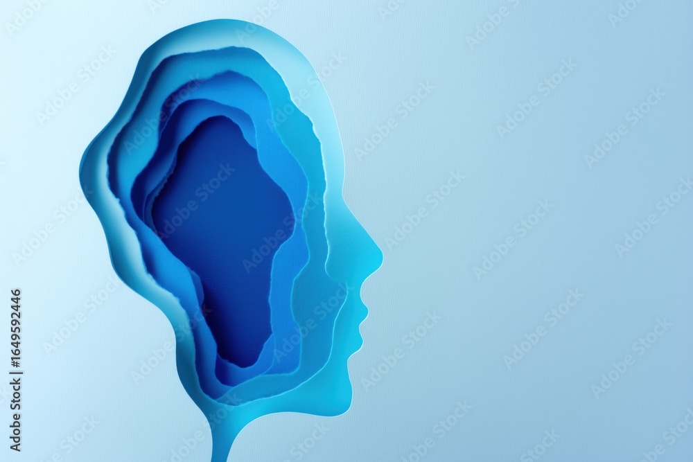Obraz premium The Inner World A Conceptual Look at Mental Health and Therapy