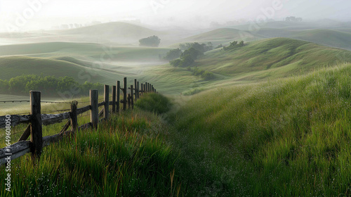 fence in the mountains