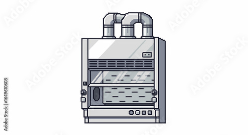 Lab Fume Hood Illustration A Detailed View of Scientific Ventilation