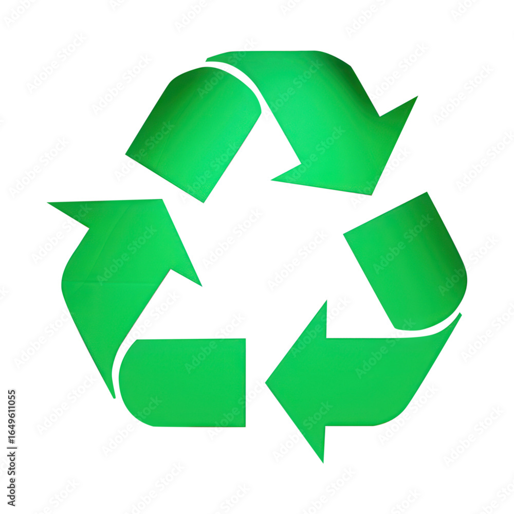 Fototapeta premium PNG green recycling symbol eco-friendly