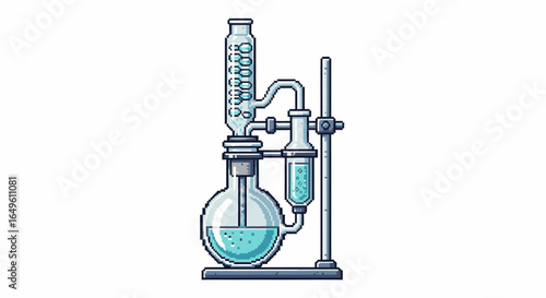 Distillation Apparatus Scientific Glassware with Condenser for Chemistry