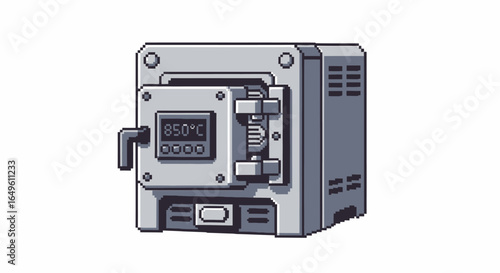 Compact Digital Furnace Illustration for Scientific or Industrial Use