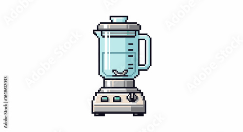 Pixel Art Blender Retro Kitchen Appliance Illustration