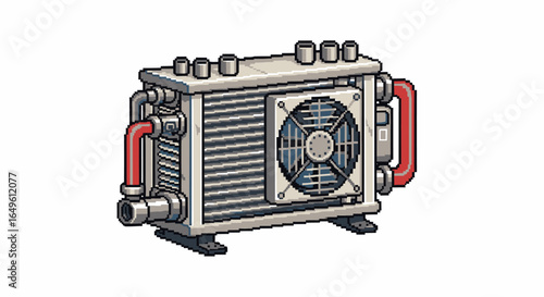Detailed Isometric Illustration of a Cooling System