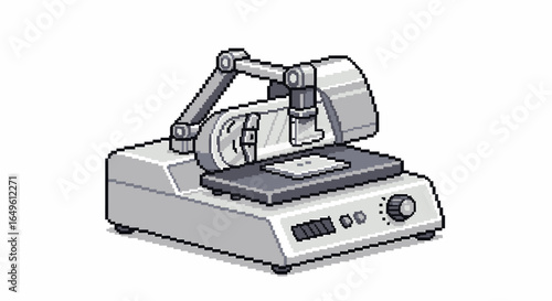 Precision Microtome Illustration High-Resolution Lab Equipment for Tissue Sectioning