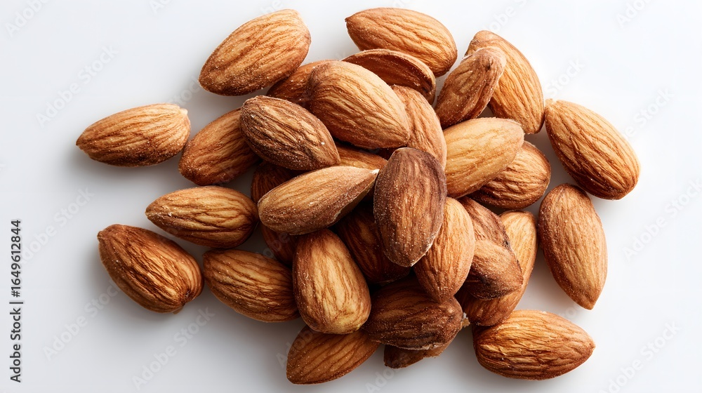 Fototapeta premium A Pile of almonds that have been roasted