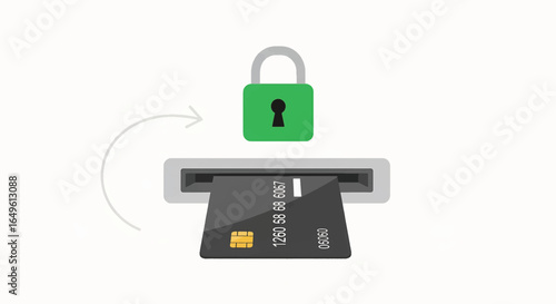 Secure payment processing with credit card and lock symbol, ensuring safe and protected online transactions for customers everywhere