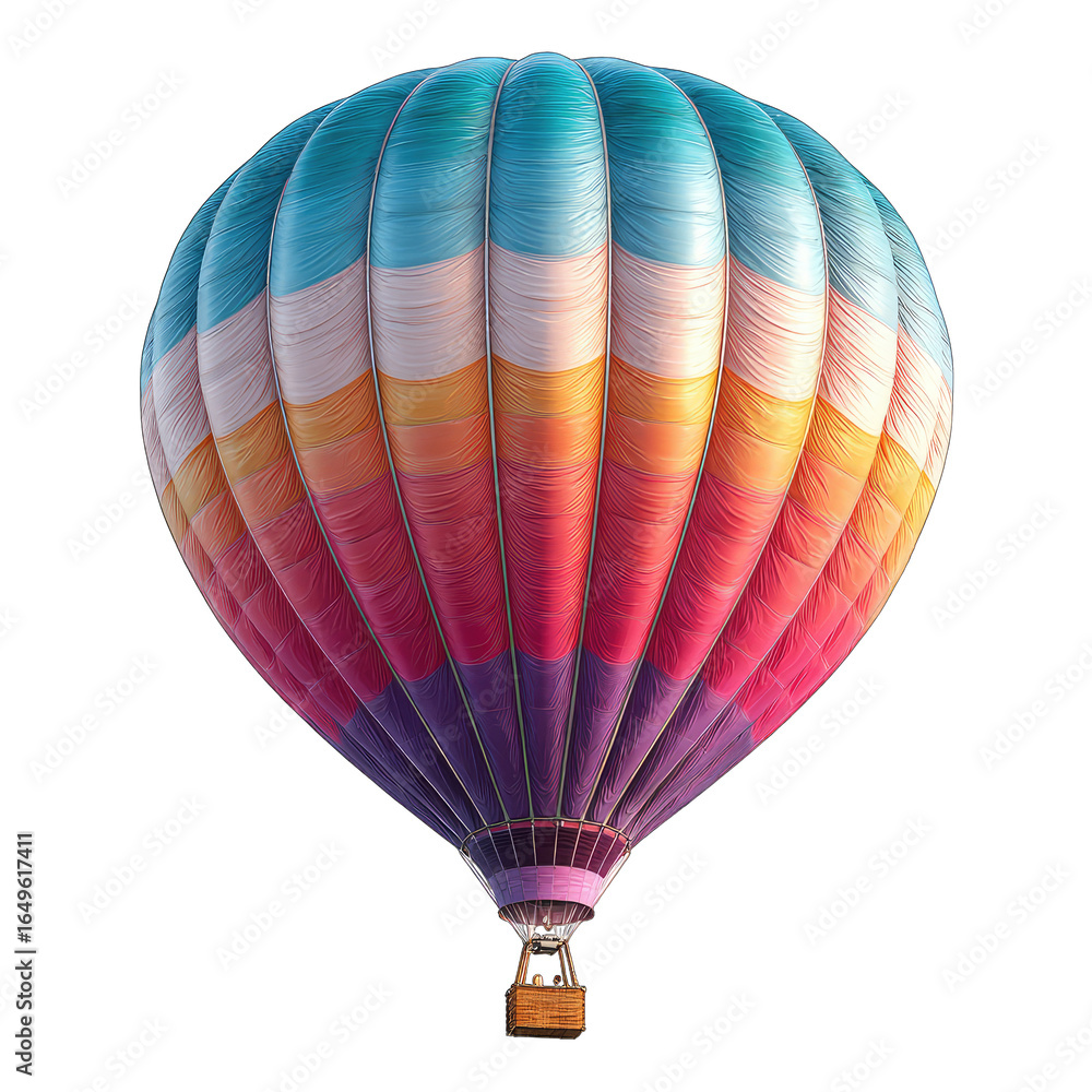 Obraz premium Vibrant hot air balloon, colorful, and detailed
