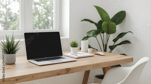 Wallpaper Mural laptop in office Torontodigital.ca