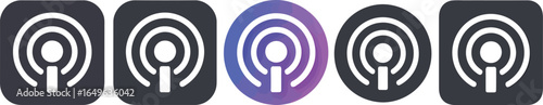 Podcast App Icon Variations Design Exploration