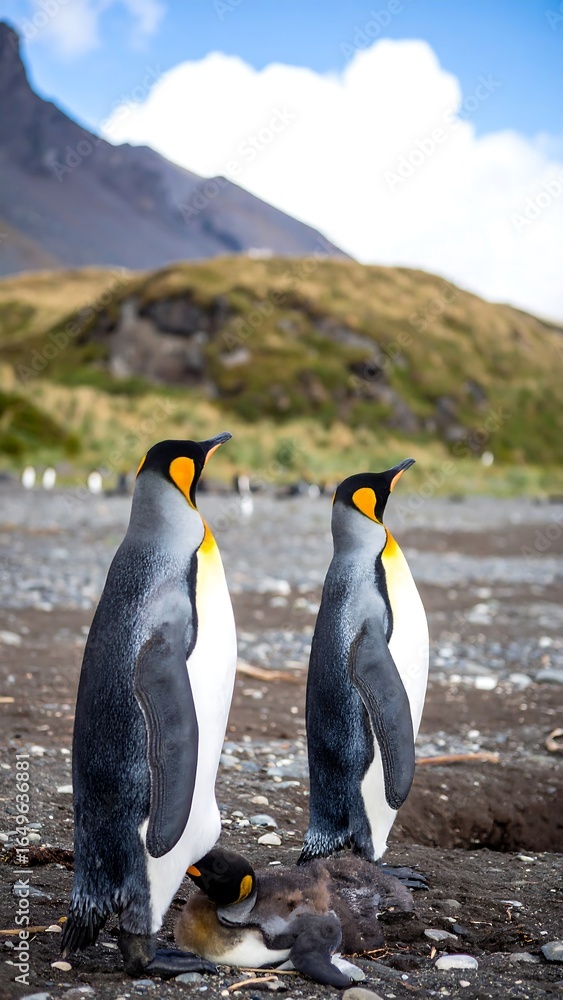 Fototapeta premium King Penguins on a beach