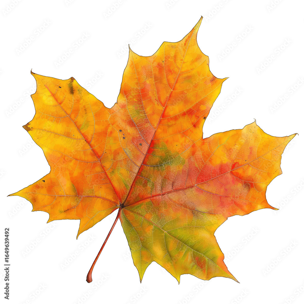Obraz premium Vibrant autumn maple leaf (1)