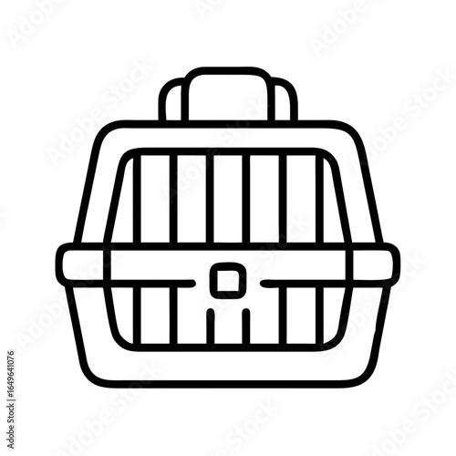 Isolated pet carrier vector illustration for safe transport of cats and dogs in travel crate