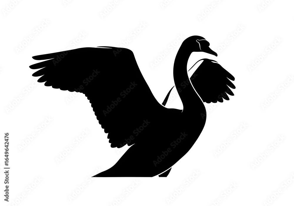 Fototapeta premium vector silhouette of a bird