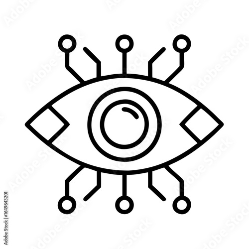 Cyber eye technology vision artificial intelligence ai futuristic digital security system