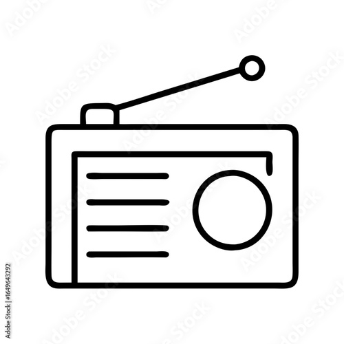 Find the best vintage radio receiver antique fm am broadcasting device vector illustration icon