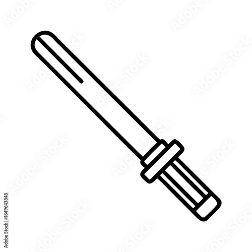 Vector drawing of a fencing foil saber sword icon illustration for sports and martial arts design