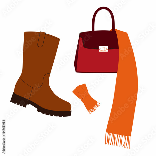 Stylish Autumn Ensemble Featuring Bold Accessories and Essential Leather Footwear for Fashionable Fall Outfits