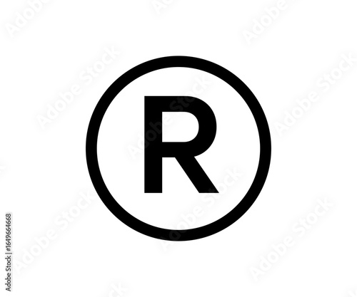 Registered trademark icon. Patent registered icon vector design and illustration.

