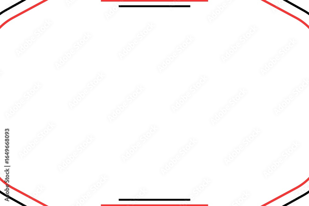 Obraz premium Simple Unique Frame with White Background, Red and Black Color Frame, Unique Style, Border Frame, Photo Frame, Amaizing Frame