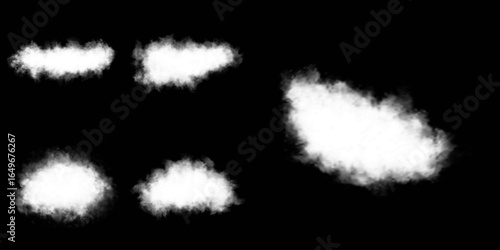 Vector mist, smog background. Vector illustration Transparent cloud, nature sky or food smoke art. Vector weather element on png background. Cloud, fire smoke wave and foggy nature element decoration.