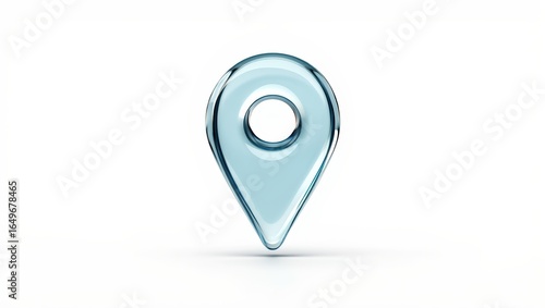Free Download Transparent blue glass location pin symbol - GFXLoad