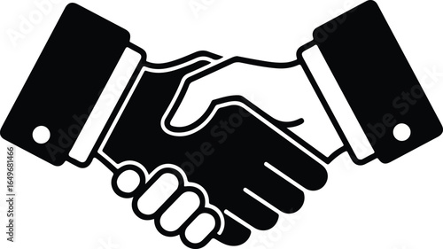 Business Handshake Agreement Icon Symbol.