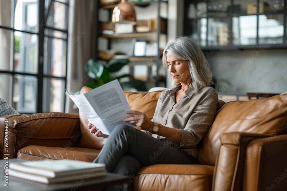 Elegant Senior Reading Documents Elegant Senior Reading Documents