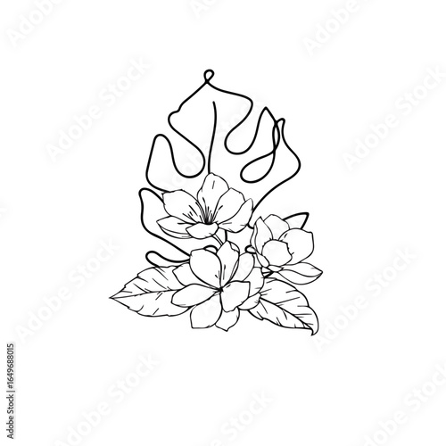 hand drawn vector illustration line art