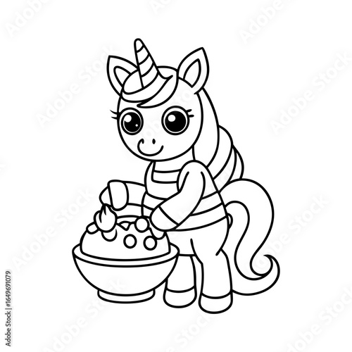 black outline printable unicorn running through field