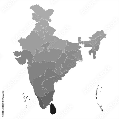 India Administrative Map, Printable political map of India with detailed state divisions and capitals. Indian map state coloured