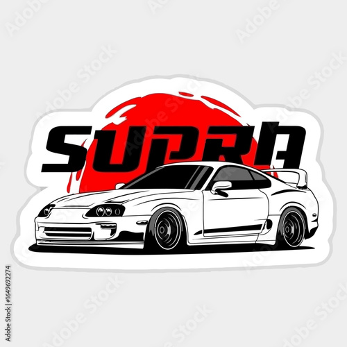 car with taxi supra car vector japan