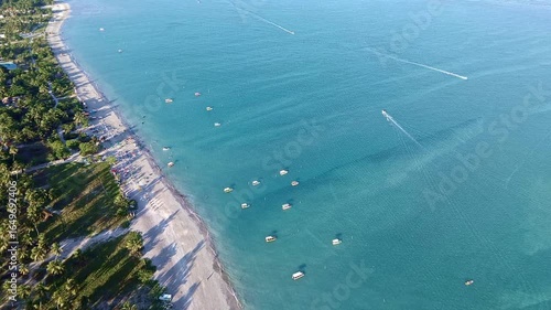 Turquoise sea of Antunes beach in Maragogi, Alagoas.