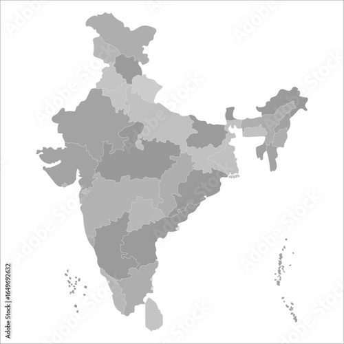 India Administrative Map, Printable political map of India with detailed state divisions and capitals. Indian map state coloured