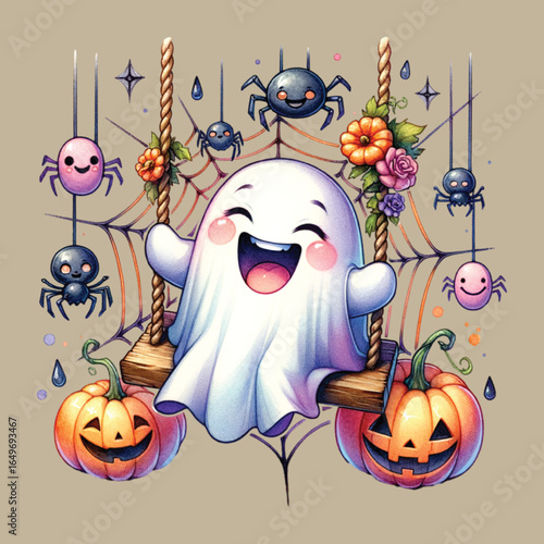 Cobweb Cute Ghost