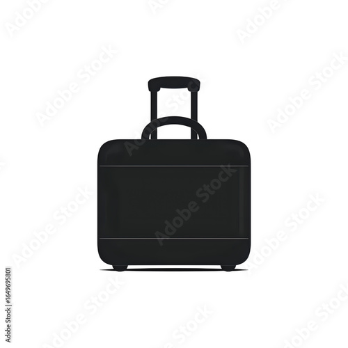 Travel Suitcase: Rolling Luggage, Carry-On Bag, Trip Essentials, Vacation Packing, Dark Silhouette, Minimalist Design, Journey Preparation, Departure, Arrival, Business Travel, Professional Case