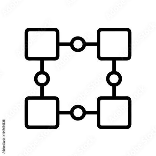 Line icon blockchain network vector on white background
Vector line icon on white background