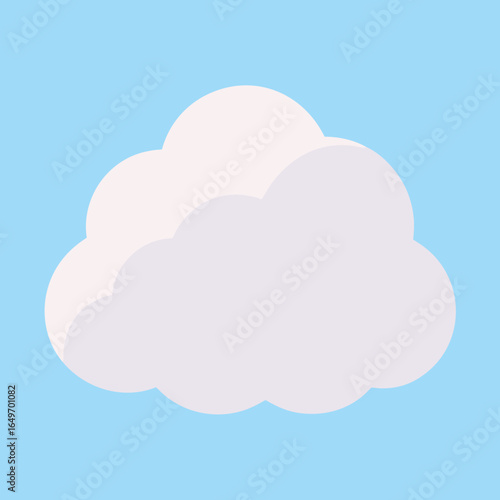 Fluffy white cloud against a clear blue sky