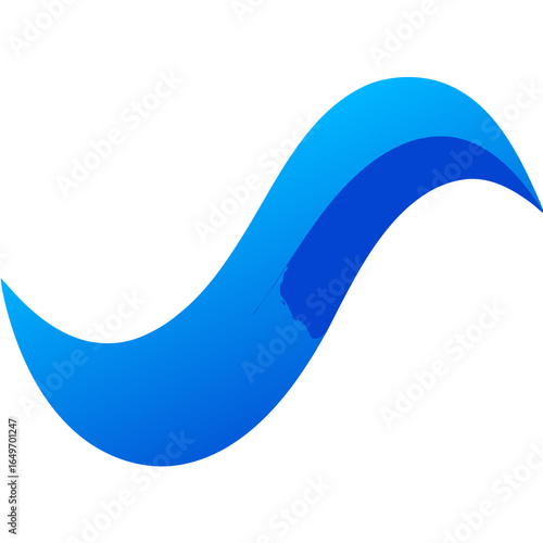 Abstract blue wave with a subtle map outline