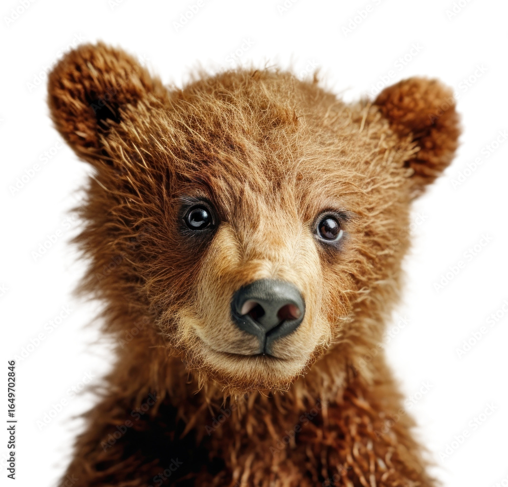 Fototapeta premium PNG cute fluffy bear portrait